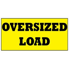 Fastasticdeals Oversized Load Yellow Background Car Door Magnets Magnetic Signs-Qty 2/12 x 24 Inches