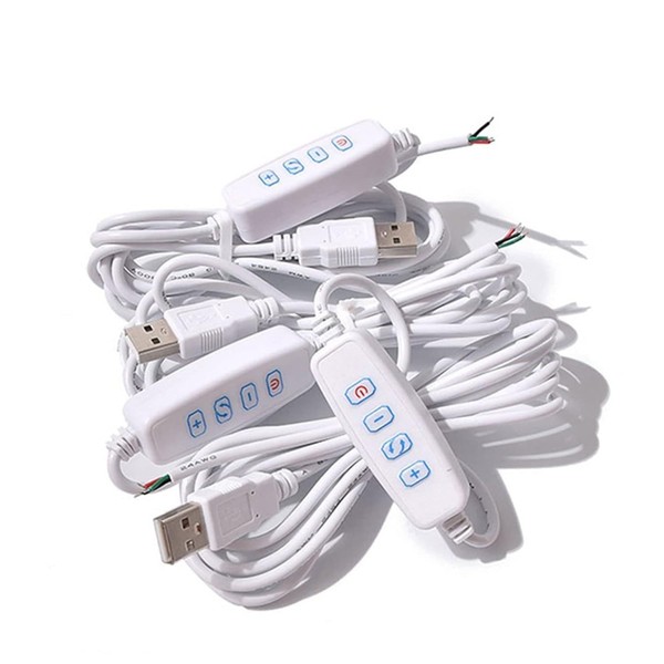 1 Pc White DC5V USB LED Dimmer Adapter LED Dimming