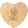 'Australian Labradoodle' Wooden Heart Shaped Chopping/Cutting Board (WB00079485)