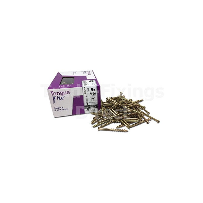 Tongue-Tite TFTT03545-3.5 x 45MM Tongue & Groove Screws Box of