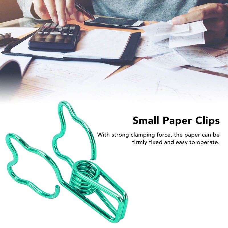 100pcs Small Binder Clips Multipurpose Innovative Little Bear Shape Strong
