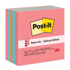 Post-it Notas Adhesivas Pop Up, Colección Capetown, 7.6 cm x 7.6 cm, 5 pads, 100 hojas por pad