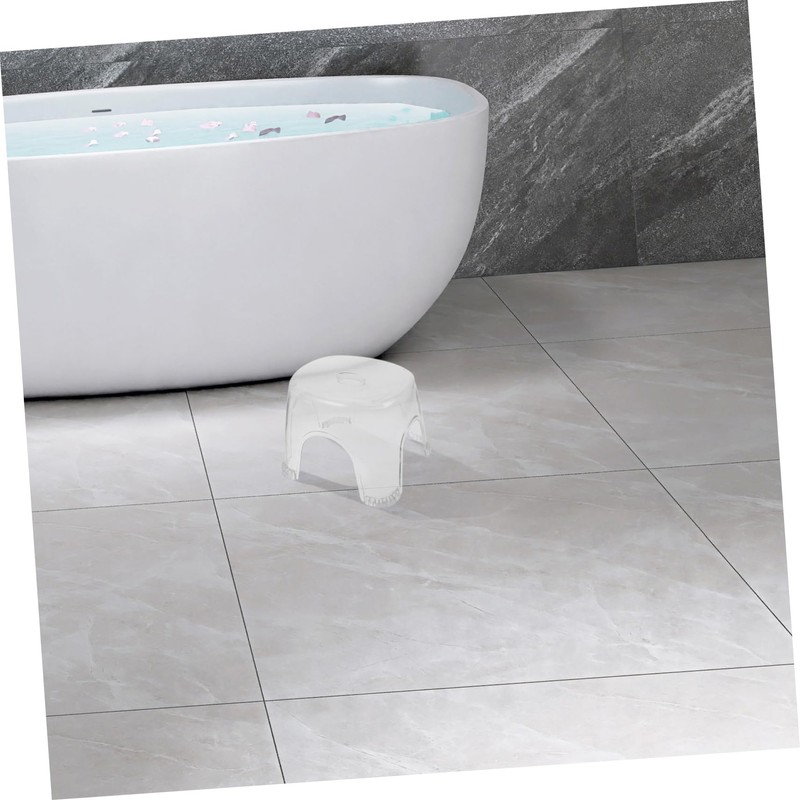 Healeved Shower Bench for Bath Acrylic Stool Foot Rest for