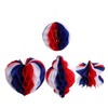 iplusmile 4pcs Independence Day Honeycomb Ornaments Patriotic Decorations for July