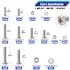 Taiss Machine Screws Nuts and Bolts Assortment Kit,304 Stainless Steel