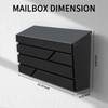 Wall Mount Mailbox for House Outside, Large Capacity Mailbox with