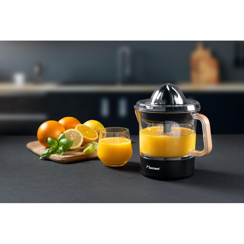 Bestron Electric Citrus & Orange Squeezer, Includes 2 Press Cones