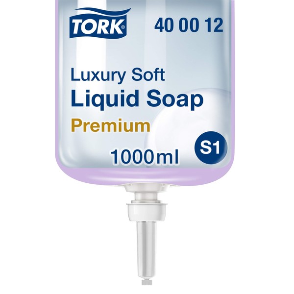 Tork Luxury Soft Liquid Soap, Rose Scent, 6 x 1L, 400012