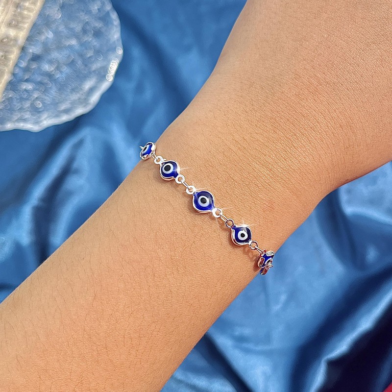 choice of all Evil Eye Bracelet for Women，14K Gold Plated