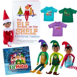 The Elf on The Shelf: Scout Elf Dark Tone with Elf Mates Dark Tone Super Pack