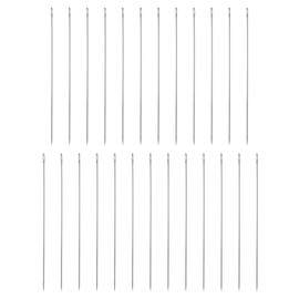 sourcing map 25pcs Sewing Needles 0.4mm Diameter 51mm (2.01") Long Ultra-Thin Stainless Steel Hand Embroidery Bead Needles for Jewelry Making DIY Crafts
