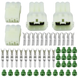 YINETTECH 2 Set 6-Way Waterproof Electrical Connector Plug HM 090 MT Compatible with Suzuki Compatible with Yamaha