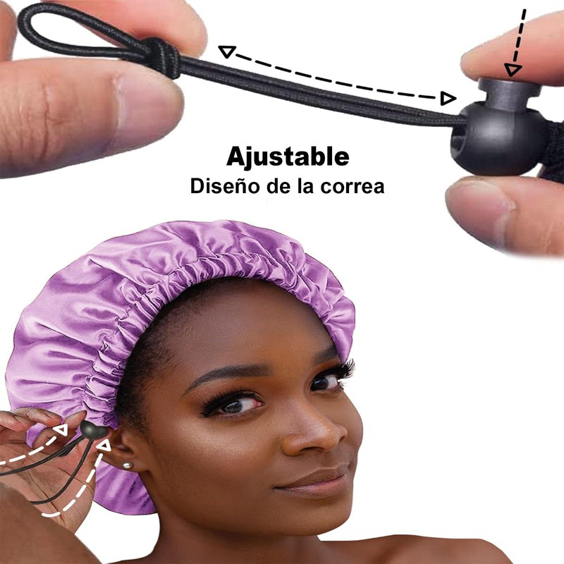 3 Piezas Gorro de Seda para Dormir, Gorros de Satén