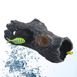 YOEXON Fish Tank Tree Hole Decoration, Aquarium aquascape Tree Roots, Territorial Fish Hideaway, Interesting Hideout House, Reptile Decoration