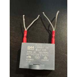 Cbb New BM CAPACITOR CBB61 6uf +/- 5%, 450V. AC 50/60Hz 40/70/21 DB C S0 P0