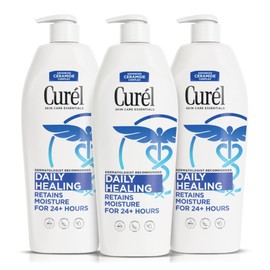 Curel Daily Healing Body Lotion for Dry Skin, Hydrating Body Lotion with Advanced Ceramides Complex, Dermatologist Recommended, 13 Oz, Pack of 3