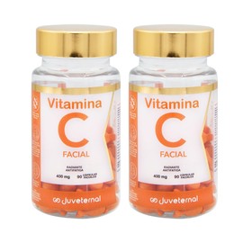 JUVETERNAL Cápsulas Faciales de Vitamina C 2x1 90 cápsulas c/u Twist-Off Ilumina, Hidrata y Protege tu Piel