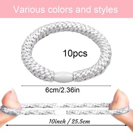 OUDQFCJ Haargummi, 10 Stück Haargummis Damen, Elastisch Zopfgummi, Stylisch Pferdeschwanz Inhaber für Damen und Mädchen(10 mix color)