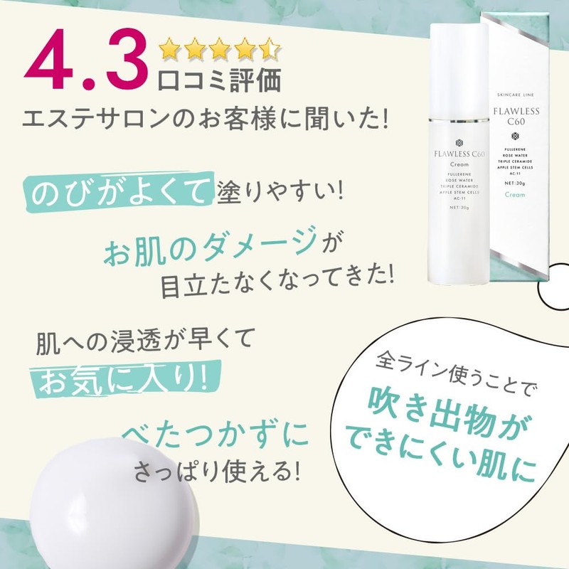 Flores C60 Cream W 1.1 oz (30 g)