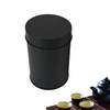 Roczential Matte Black Tea Storage Canister, Double Seal Tinplate Container,
