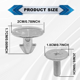 Engine Lower Cover Pin Screws, 6PCS Radiator Engine Access Cover Pin Clip Screw 90674-TY2-A01 and 2PCS Lower Engine Cover Bolt 90105-TBA-A00, Compatible with Honda Accord CRV Civic(1 Set, 8Pcs)