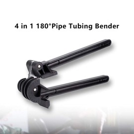 Tube Bender 4 in 1for 3/16in 1/4in 5/16in 3/8in Tube 180 Degrees Manual Tubing Bending Tools for Copper Aluminum and Thin Stainless Steel Pipes, Black