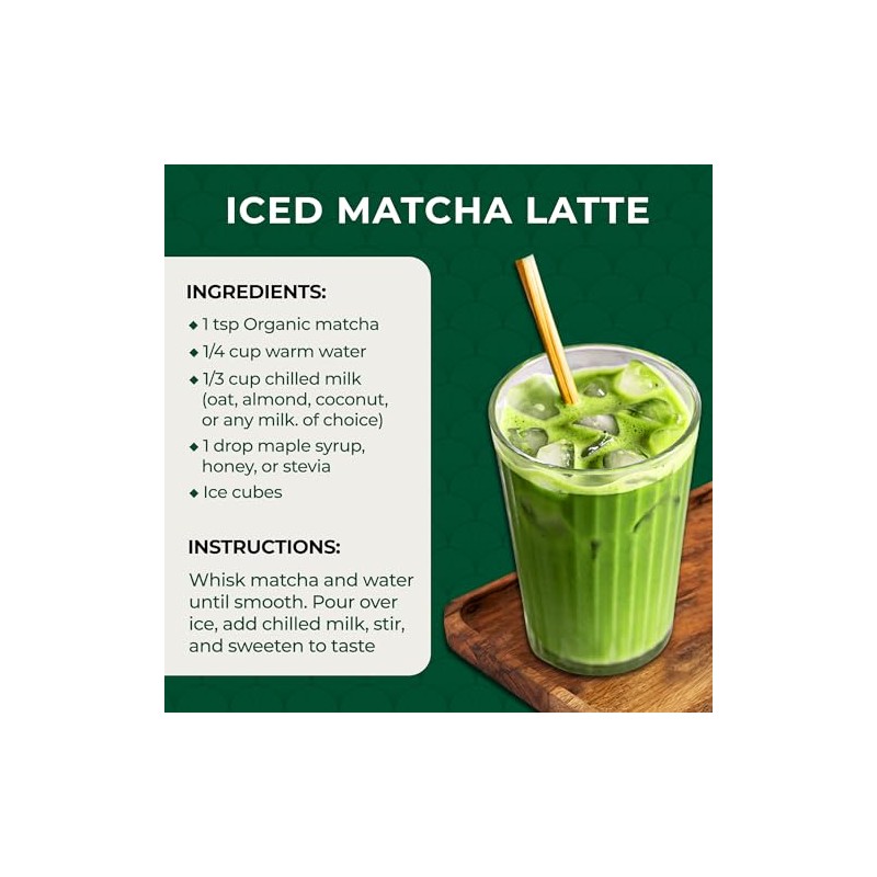Double Dragon Organic Matcha Green Tea Powder - Premium Ceremonial