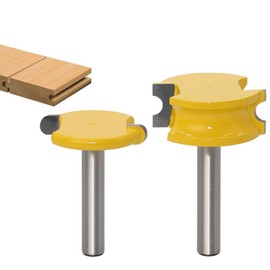 Baorder 8 mm Shank Canoe Flute and Bead Milling Cutter Set Wooden Tenon Cutter Tools for Woodworking 2 Pieces Cutter Bit Set