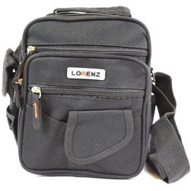 Handy Canvas Style Multi-Purpose Shoulder Bag / Cross Body Bag / Travel Bag ( Black )