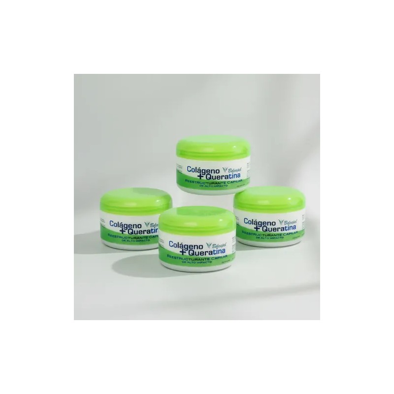 Pack 4 Belcapel Colágeno Queratina Para El Cabello