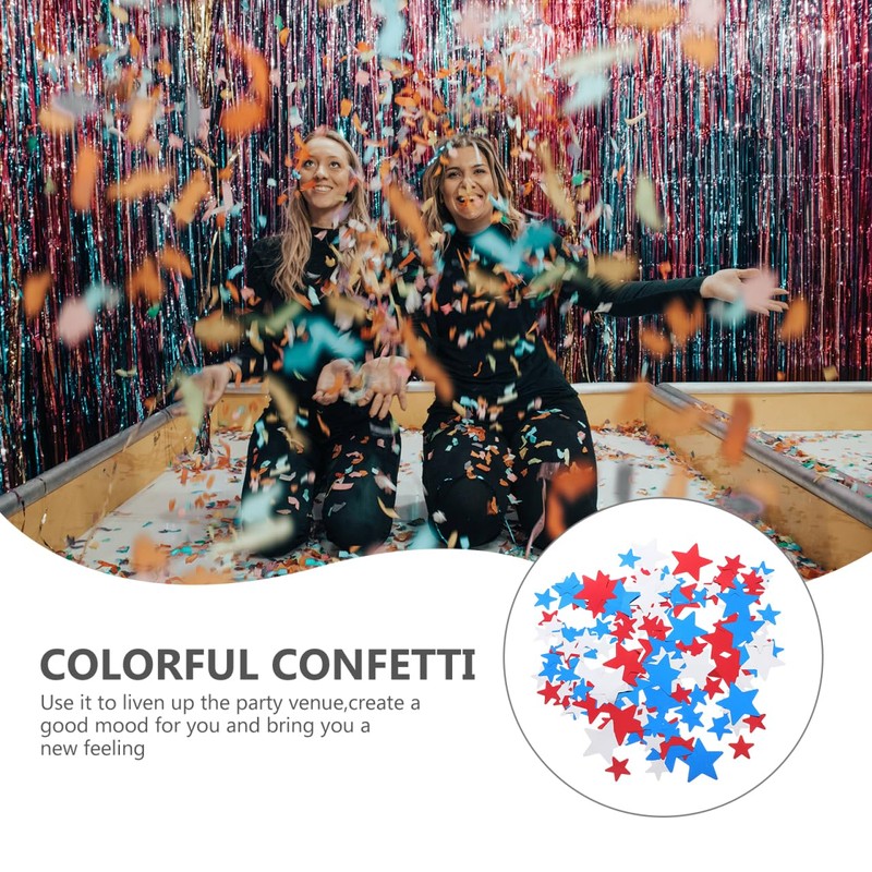 Cabilock 50g Patriotic Star Confetti – Colorful Five-Pointed Scatter