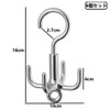 DIFEIUKI 4 Prong Swivel Hooks, Set of 6, Scarf Hooks,