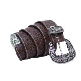 Generic Men's Leather Brown Casual Every Day Jeans Belts, Men Leather Belt (42)