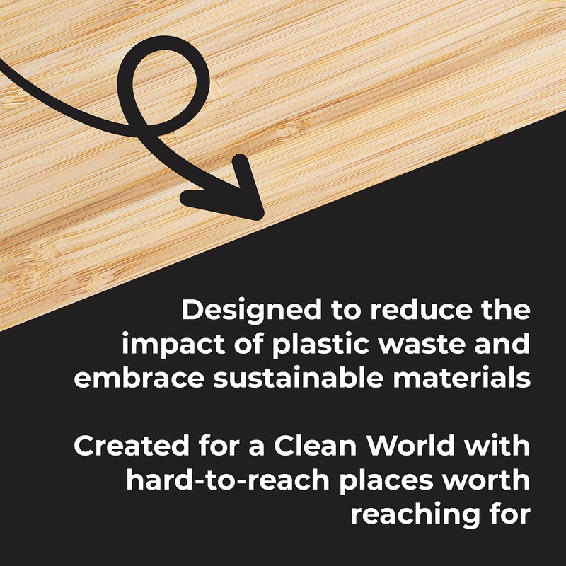 REACH Clean World Natural Bamboo Toothbrush, Soft Plant-Based Bristles, FSC
