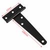 Black T-Shaped Gate Door Hinge – Heavy-Duty Triangle Strap Hinge