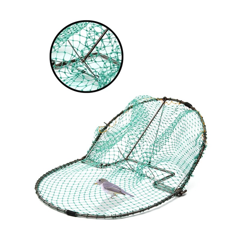 Live Bird Trap Net Polyethylene Bird Hunting Cage with Steel
