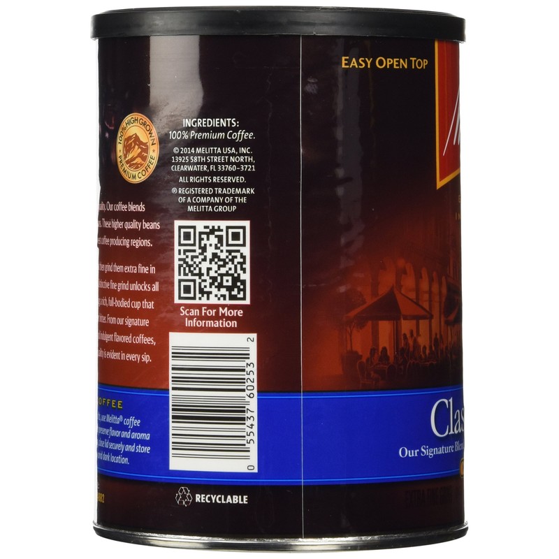Melitta Classic Blend Medium Roast Ground Coffee, 11-Ounce (Pack Of