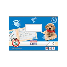 Herlitz 1957745 Story Book A5/16 Line Style 1G (for 1st School Year) Pack of 10 Assorted Designs