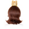 Short Curly Deep Brown Princess Costume Wig Set Red Brown