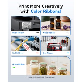 NIIMBOT Compatible Labeling M3 Ribbon, Replacement Refill Tapes, Only for M3 Thermal Transfer Label Printer, Clear Printing, Long Storage Time, Up to 26 Meters, Black