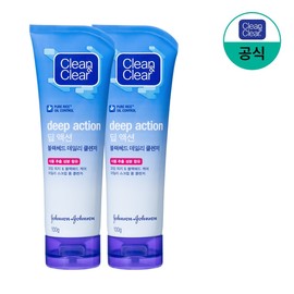 Clean&Clear Deep Action Blackhead Daily Cleanser 100g x2 / 클린앤클리어 딥 액션 블랙헤드 데일리 클렌저 100g x2