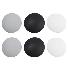 Septe 6Pcs 2" Round Silicone Door Knobs Wall Protectors,Door stoppers for Wall,Self Adhesive Door Handle Bumpers for Walls(White, Gray, Black)