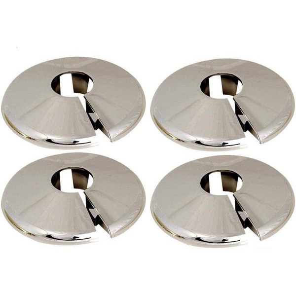 2 Chrome 15mm Radiator Pipe Hole Collars Cover Radsnaps