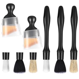 8 x Auto Detailingbürste, Detailing Pinsel Autoreinigung, Autowaschbürste Auto Pinsel Innenraum, Auto Innenreinigung Weiche Bürste, Auto Reinigungspinsel Reinigungsbürste für Armaturenbrett Sitz