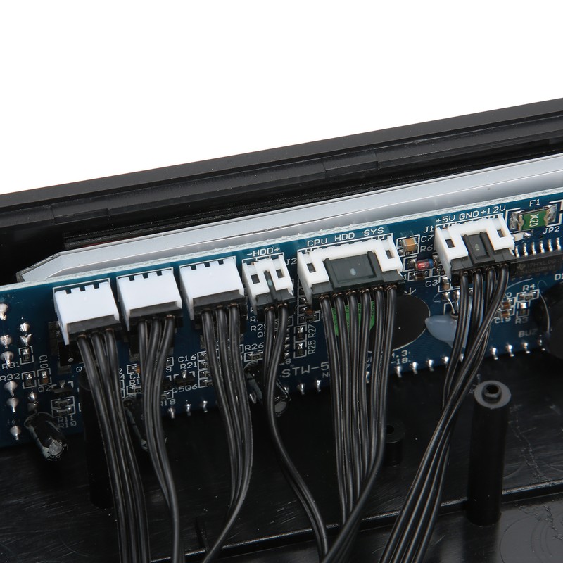 Computer 3‑Fan Speed Controller CPU/HDD/SYS Temperature Control LCD Front Panel