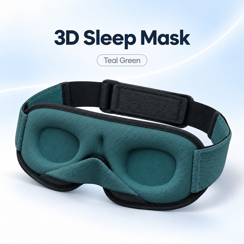 3D Eye Mask for Sleep – Padded Light-Blocking Design with