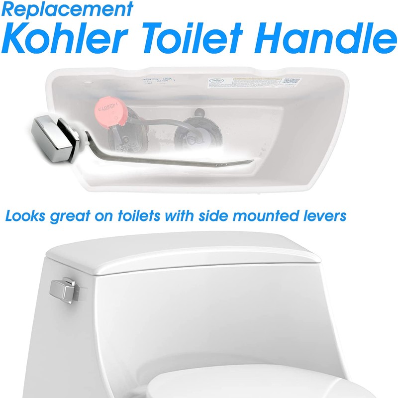 VALLVATER Toilet Flush Handle Replacement, Side Mount Extended Trip Lever