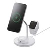 Elecom W-MS07WH Wireless Charger, Stand Type, Magnetic Compatible, 3 in