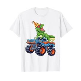 Monster Truck Dinosaur Birthday Party Monster Truck Boy T-Shirt