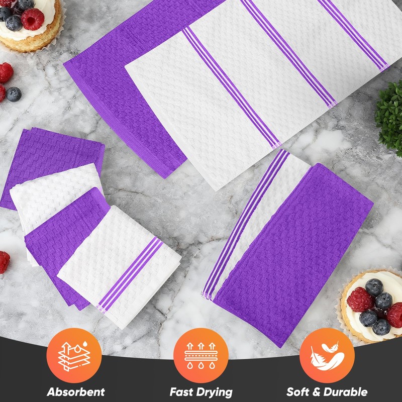 Oven Mitts Kitchen Towels and Dishcloths with Pot Holders Sets,